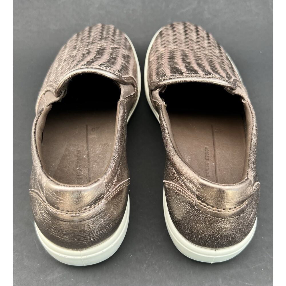 ECCO Soft 7 Slip-On Leather Bronze Sneakers Women's Size 9 US - Picture 11 of 13